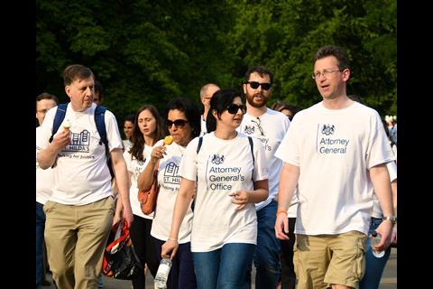 Attorney general and team at London Legal Walk 2018